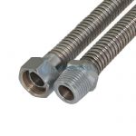 Подводка сильфонная газовая 1/2 - 3/4 дюйма гайка-штуцер, 60 - 300 см