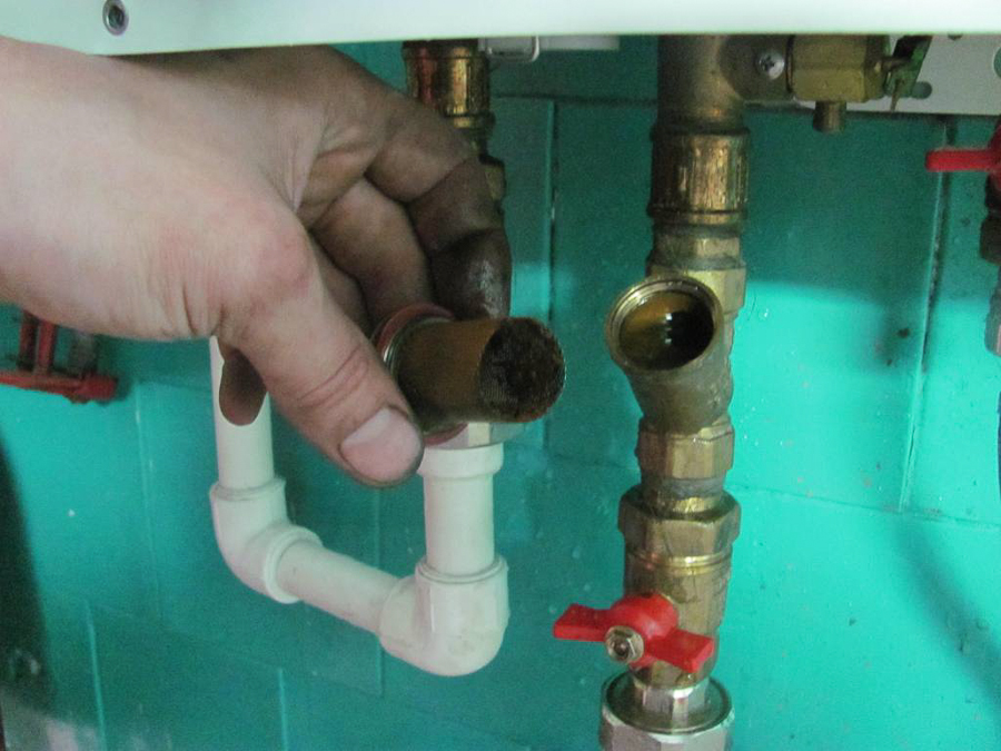 чистка фильтра газового котла